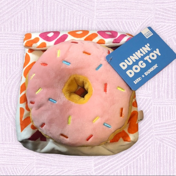 dunkin donuts Dog Dunkin X Bark Donut And Treat Bag Dog Toy Poshmark